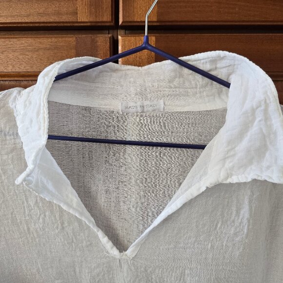 White cotton blouse blouse made in ITALY - Picture 2 of 9